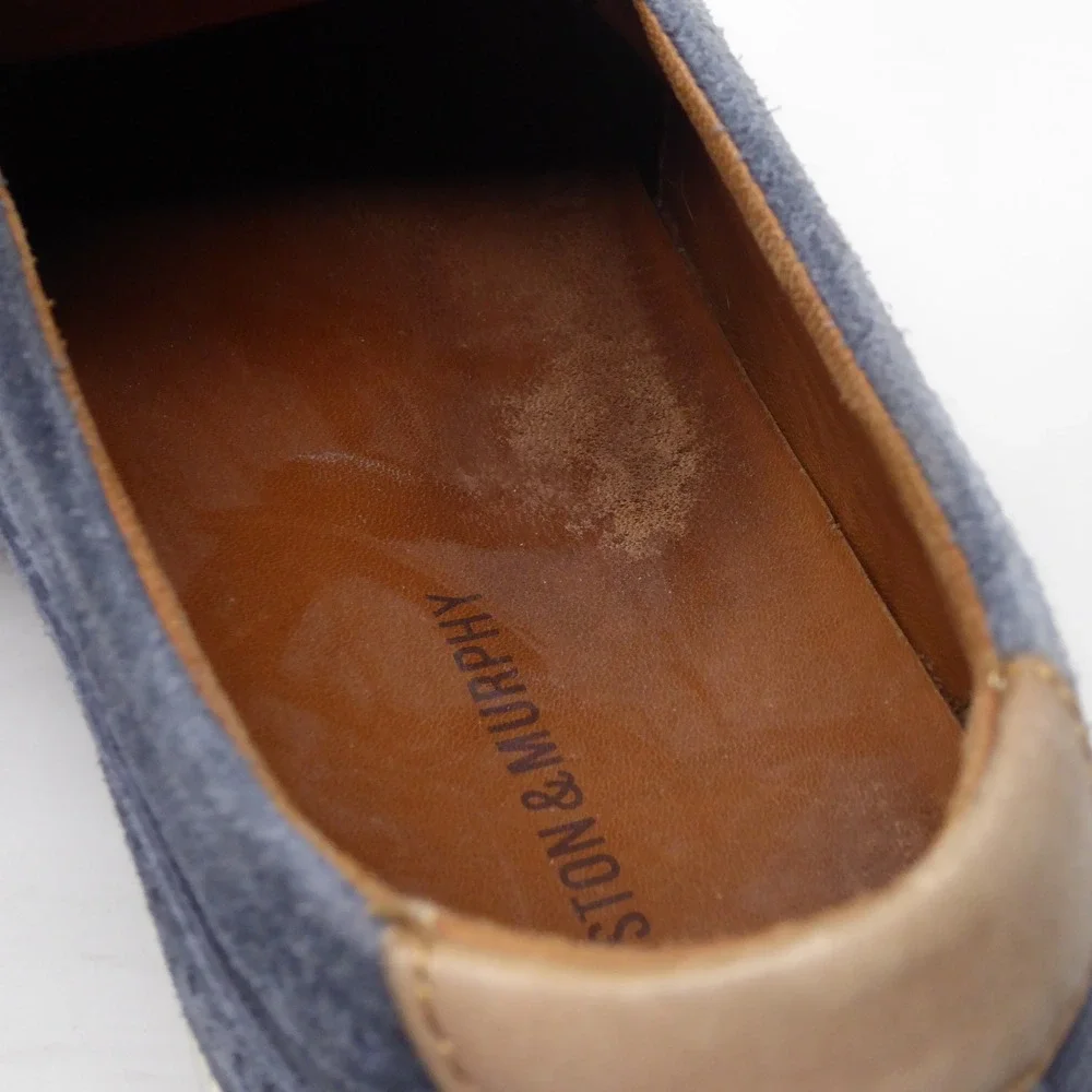 Johnston & Murphy Elliston Wingtip Suede Sneakers Blue 25-3097 Size 9 M